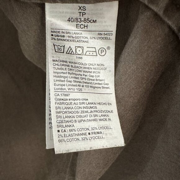 Banana Republic Dillon Long Sleeve Button Up Shirt Brown Women's XS Safari Boho - Picture 8 of 11